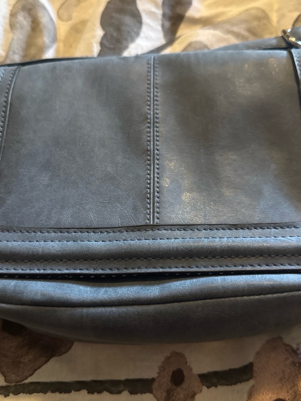 American Eagle Outfitters Blue Jean color Crossbody Bag with Stitched Paneling